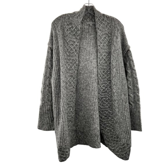 Ophelia Roe Women's Knit Cardigan Open Front Gray Size Medium New - Picture 1 of 9